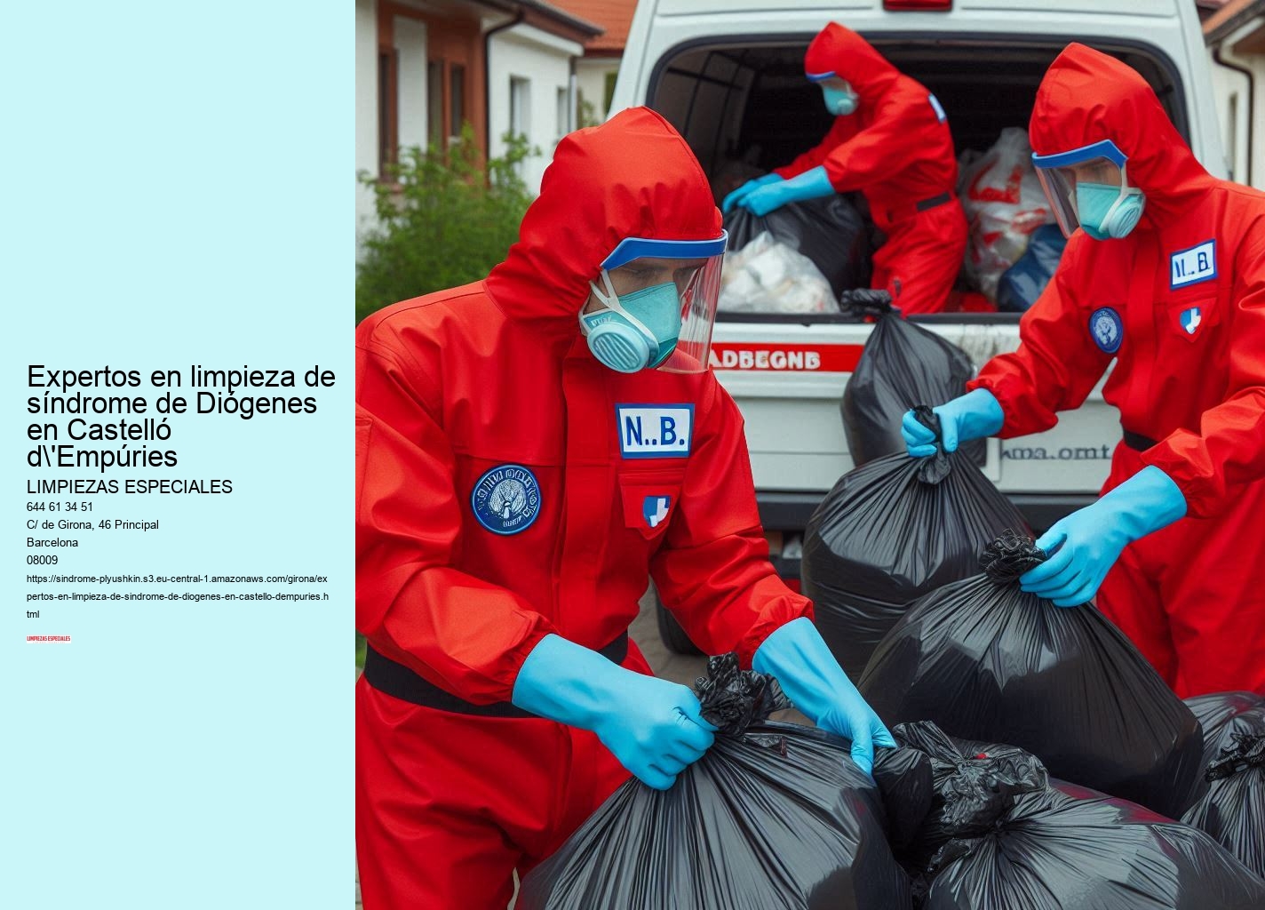 Servicios de Limpiezas Especiales para el síndrome de Diógenes